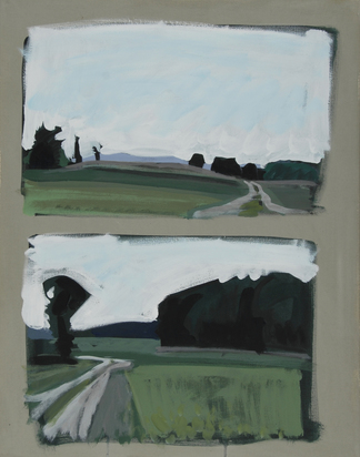 Strasse durch die Landschaft