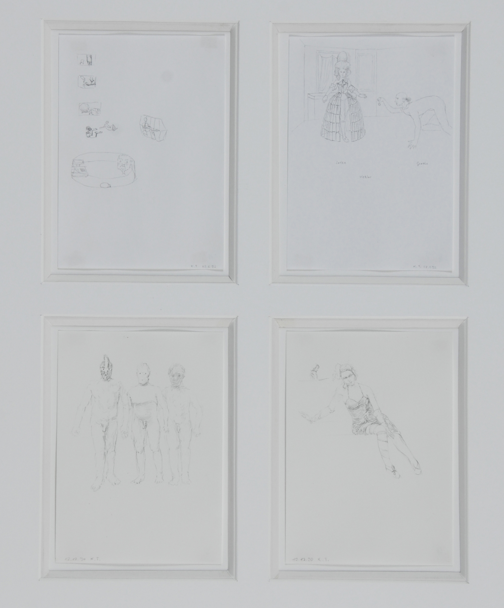 Klaus Tinkel, 4 drawings: Untitled