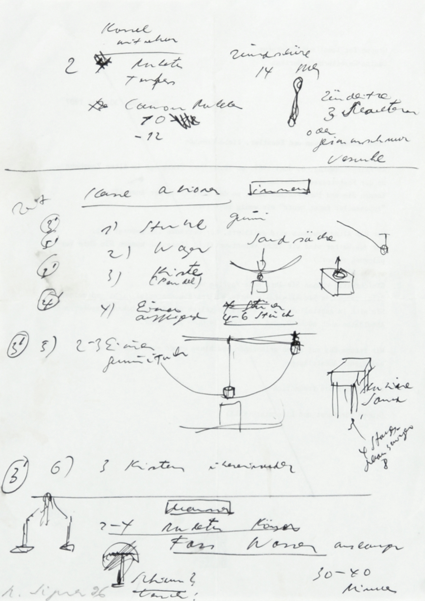 Roman Signer, Programm für Kassel