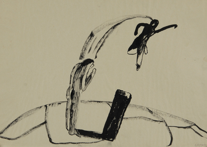 4 Blätter: Ohne Titel, 1980; 1981; 1985; 1986