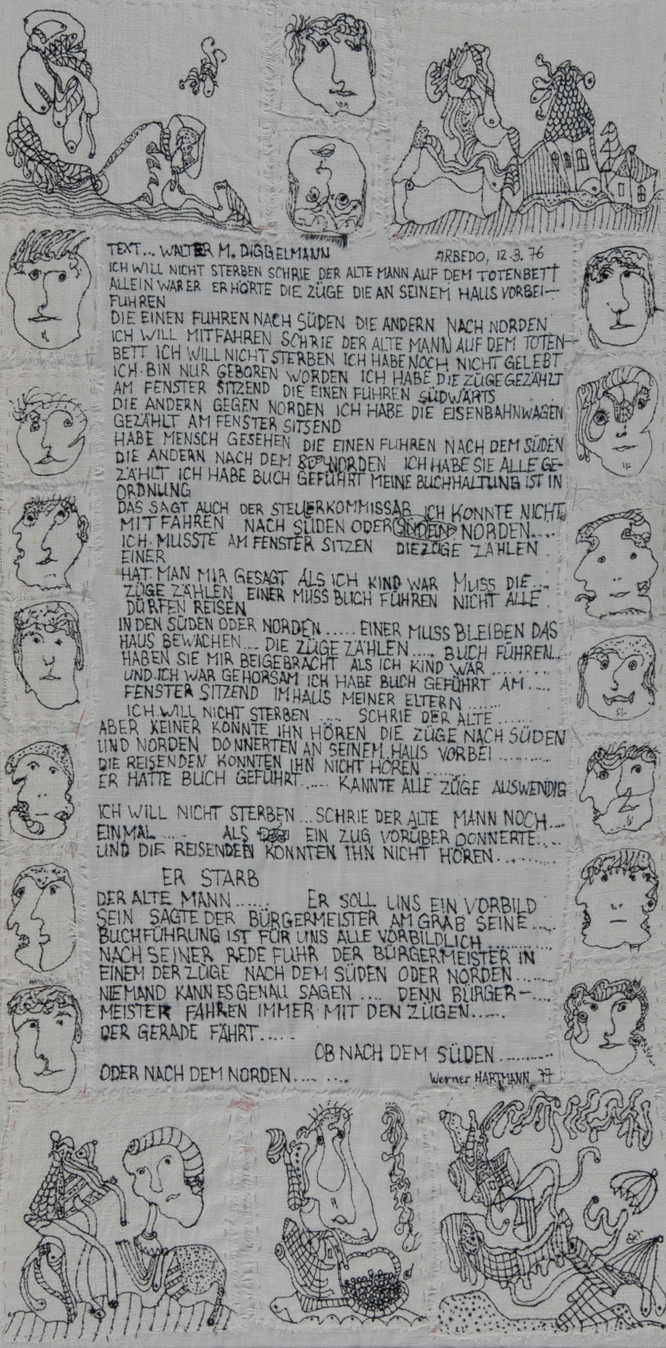 Werner Hartmann, Untitled (Text by Walter M. Diggelmann)