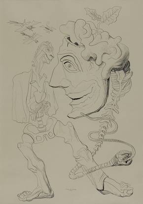 Surreale Skelettfiguren