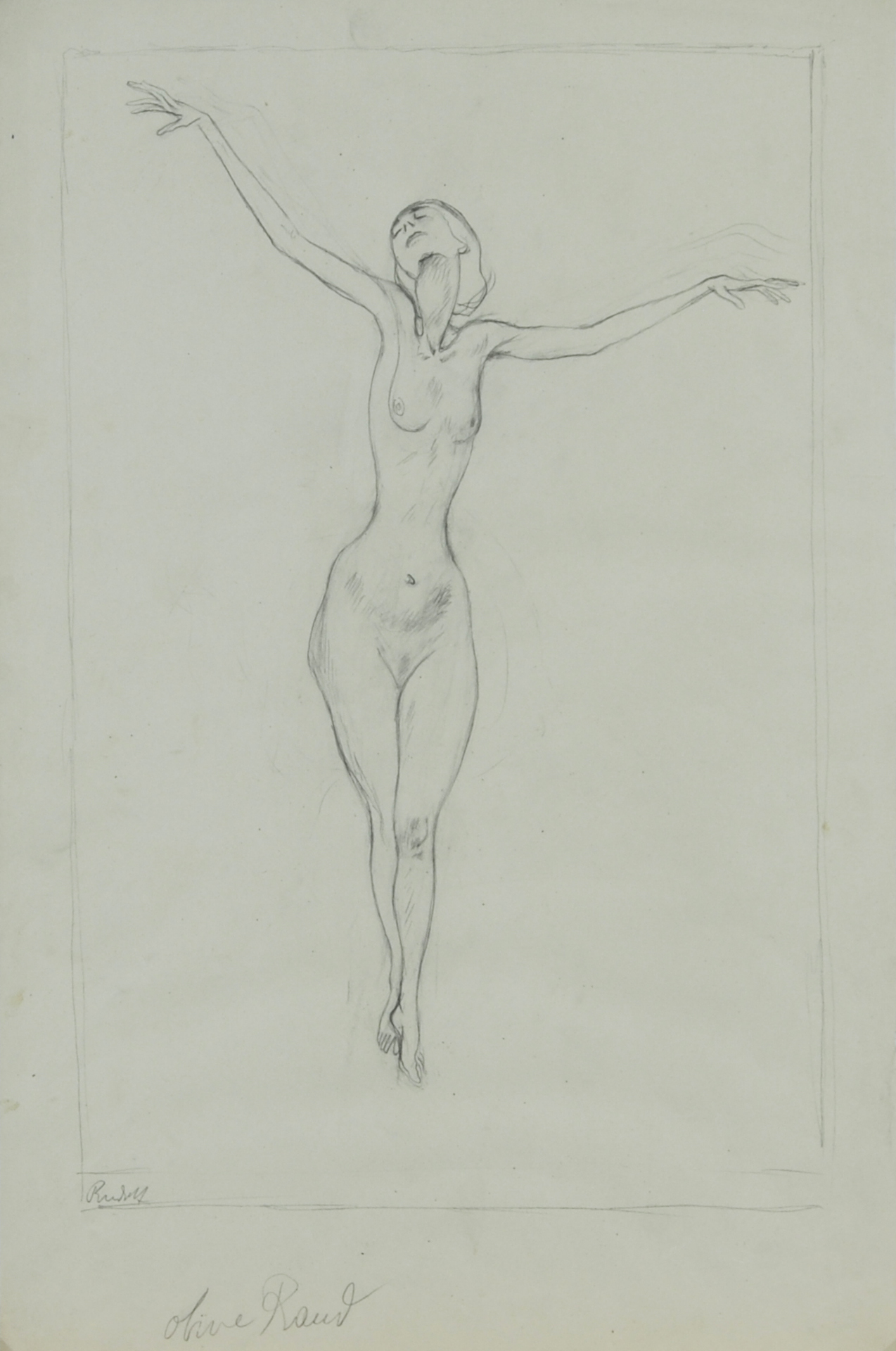 Rudolf Bauer, Female Nude