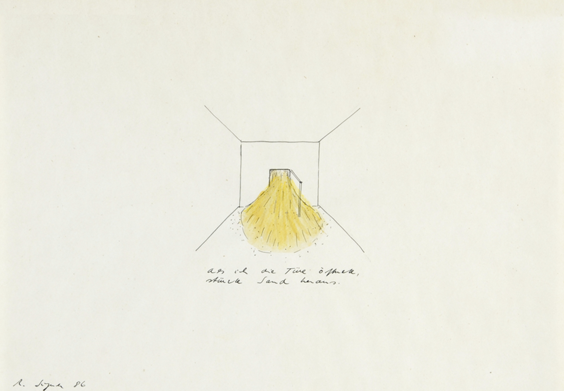Roman Signer, Als ich die Türe öffnete, stürmte Sand heraus