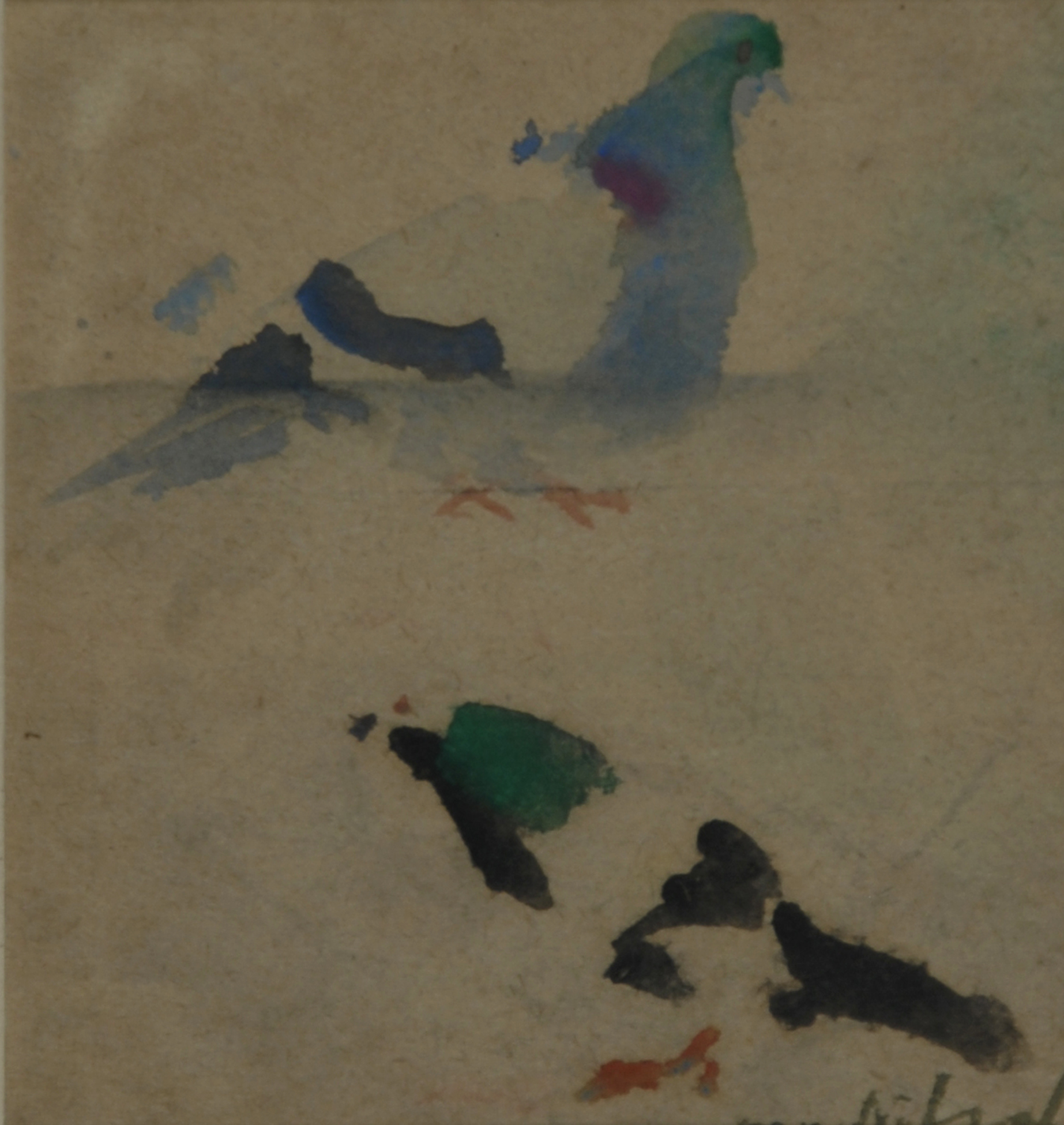 Karl Madritsch, 2 sheets: Zwei Tauben; Fisch