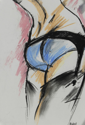 3 Zeichnungen: Mann und Frau, 1976; Strapsen, 1976; Drei Frauen, 1976