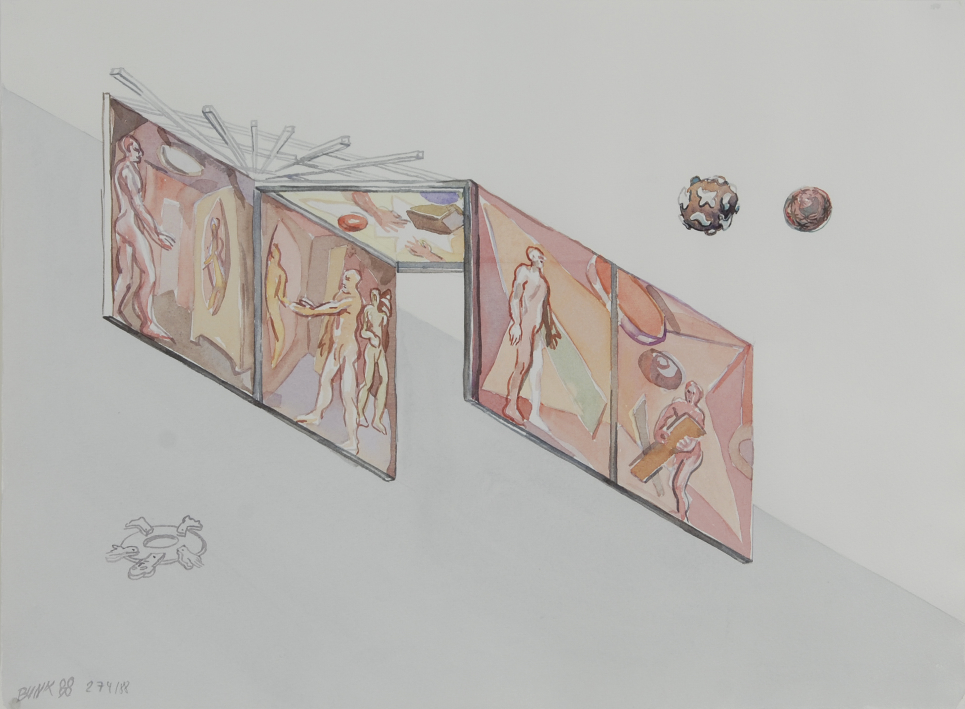 Holger Bunk, 4 sheets: Untitled