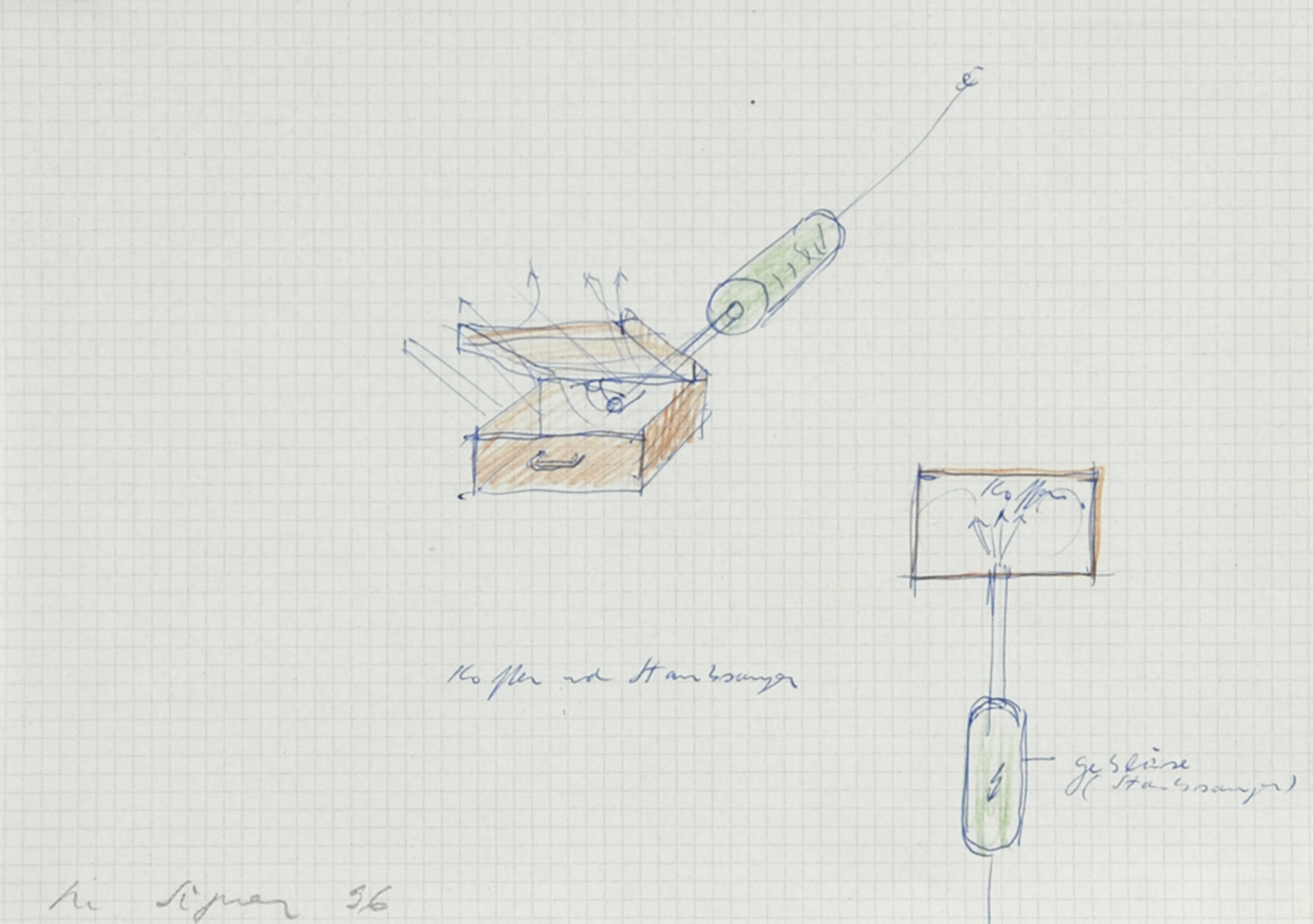 Roman Signer, Koffer und Staubsauger