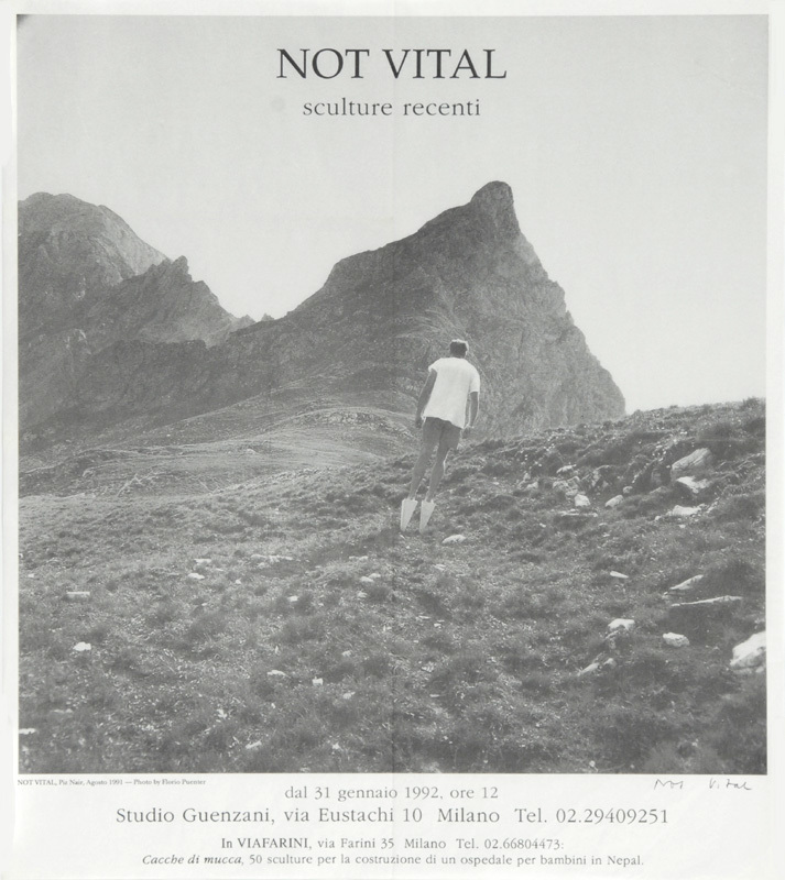Not Vital, 2 posters: Sculture recenti, Studio Guenzani, Milano, 1992; Cow Dung, Wooster Gardens, New York, 1993