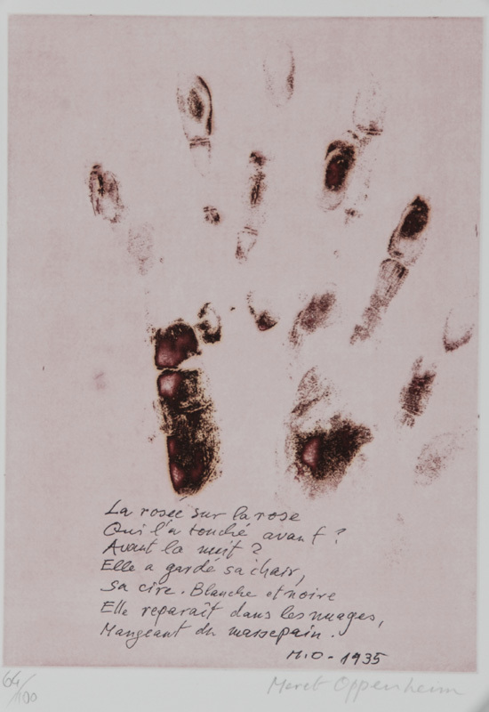 Meret Oppenheim, Abdruck meiner linken Hand