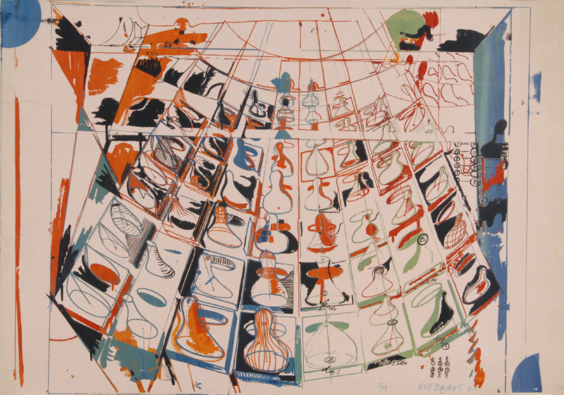 Dieter Roth, 2 Blätter: Komposition II, 1977; Komposition IV, 1992