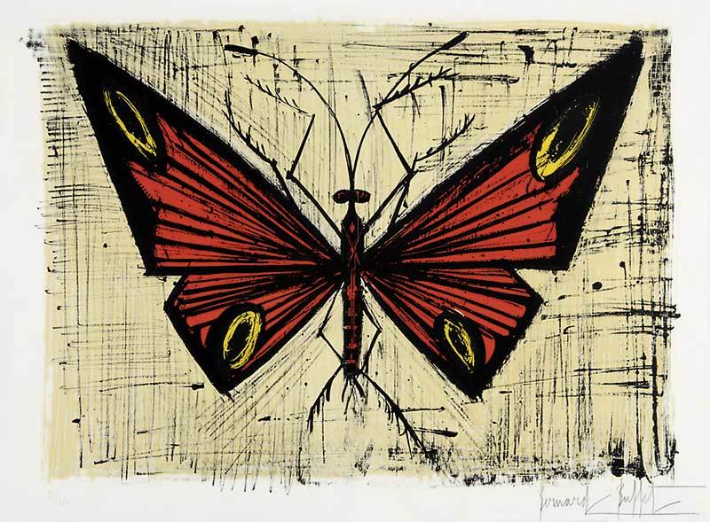Bernard Buffet, Le papillon rouge et jaune