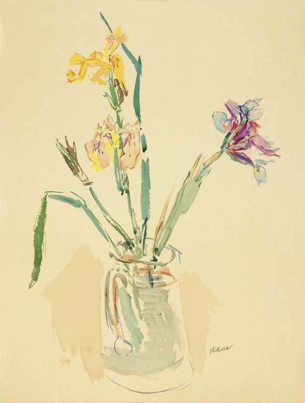 Oskar Kokoschka, Gelbe und violette Iris