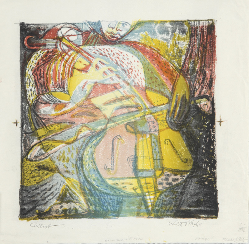 Leo Maillet, 4 sheets: Cellist, 1946; Das Mondschaf (2); Untitled