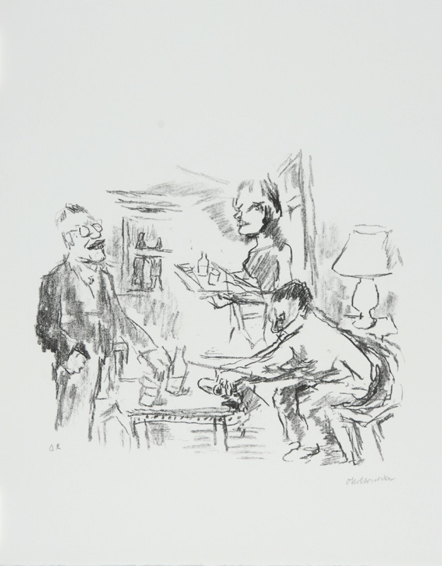 Oskar Kokoschka, Glahns Besuch bei Edvarda und ihrem Vater, from "Pan"