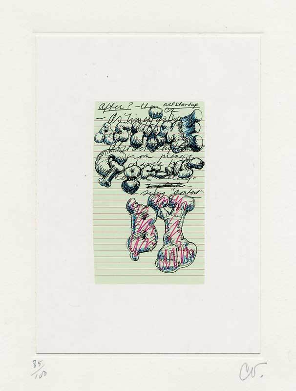 Claes Oldenburg, 12 sheets from "Notes in Hand"