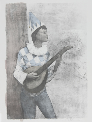 4 sheets: Circus, 1989 (2); Tänzerin, 1976; Mandolinenspieler, 1989