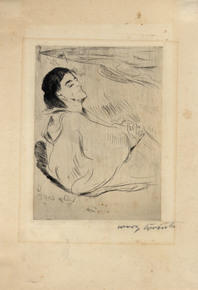 4 sheets: H. Campendonk, Seidenspinner; L. Corinth, Sitzende Frau im Profil nach rechts; E. Heckel, Mädchenkopf; A. Pellegrini, Frau mit Fabeltier