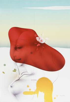 2 Blätter: Selbst in Betrachtung eines Torso, 1973; Summer (Blatt 2), 1980