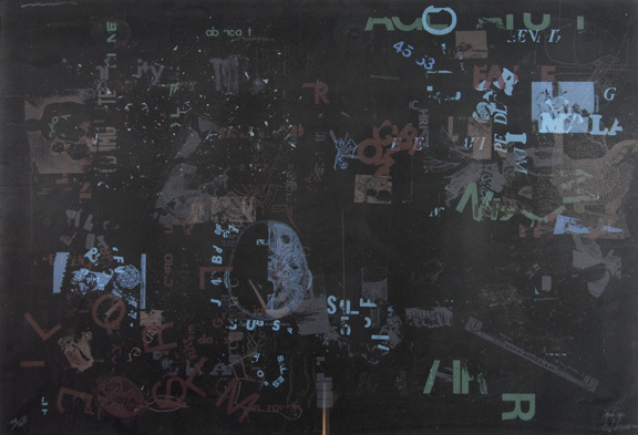 John Cage, Lithograph A, from "Not Waiting To Say Anything About Marcel", 1969