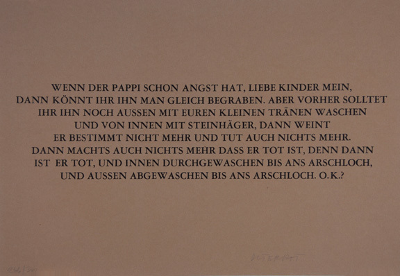 Dieter Roth, Text, 1971