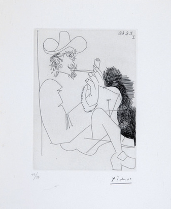 Homme rembranesque à la pipe, 1968