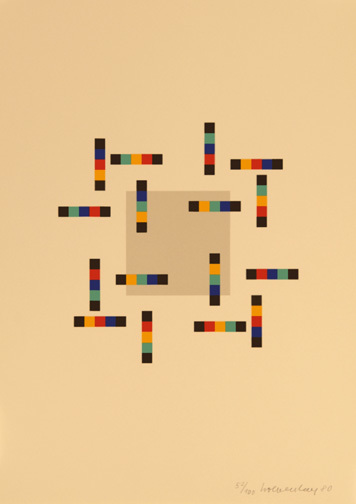 Verena Loewensberg, Portfolio. Vier variationen um ein quadrat, 1980