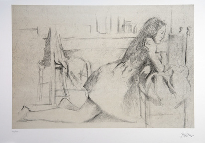 Jeune fille sur un fauteuil, aus "Dessins", 1994