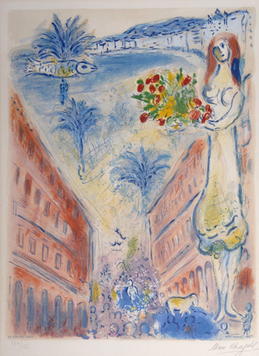 Marc Chagall, Avenue de la Victoire à Nice, aus "Nice et la Côte d'Azur, 1967