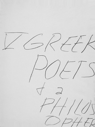 Cy Twombly, Portfolio. Five Greek Poets And A Philosopher, 1978