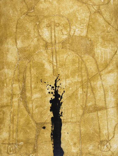 Rufino Tamayo, Figura sobre estuco, 1976