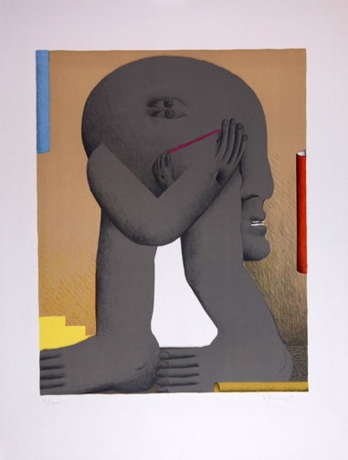 Horst Antes, Graue Figur, 1970