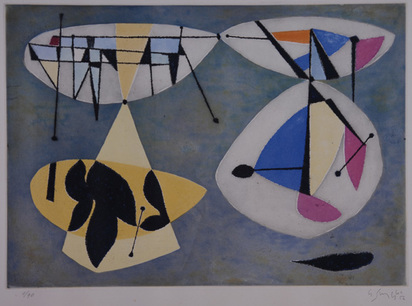 2 Blätter: Estacade, plage et beigneuse-fleur, 1956; Collioure, 1957