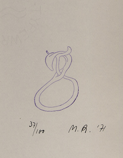 Markus Raetz, Signet der Galerie Toni Gerber, 1971