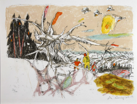 Alois Carigiet, Skifahrer, 1964