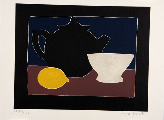 Rudolf Mumprecht, 2 Blätter: Théière, bol et citron, 1948; Nu, 1948