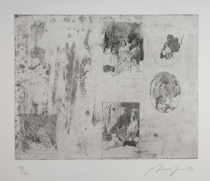 11 Blätter: O. Bachmann; A. Tàpies; D. Zimmer; C. Dichgans; B.v. Arnim; G. Puffi; usw.