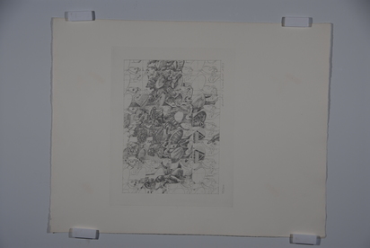 2 Blätter: romdeutsch gedeutet, 1973; ombilical, 1973