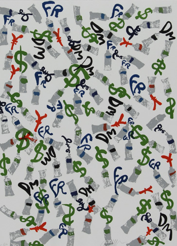 Arman, Currency, 1989