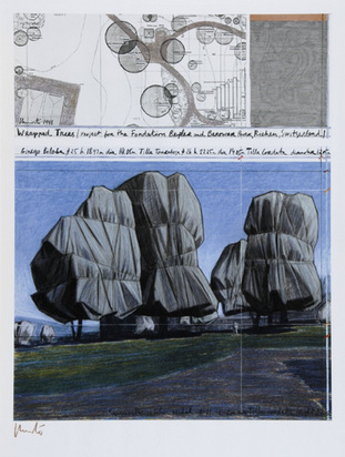 Plakat. Wrapped Trees (Project for Foundation Beyeler and Berower Park, Riehen), 1998