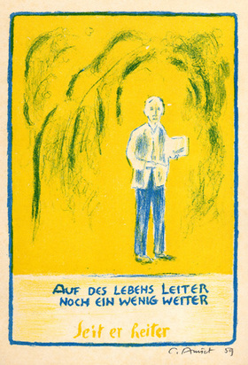 4 sheets: Rose, 1947; Selbstbildnis am Zeichentisch mit Frau, 1950; Selbstbildnis im Spiegel, 1956; Selbstbildnis stehend mit Zeichenblock, 1960