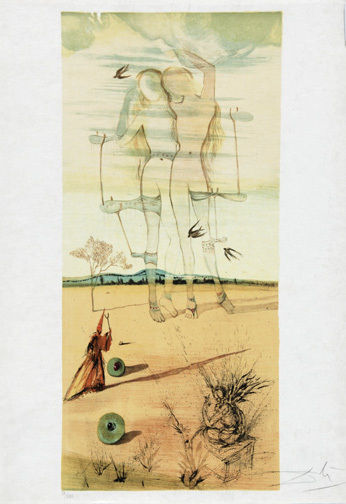 Salvador Dalí, Deux nus (Gémeaux), 1970