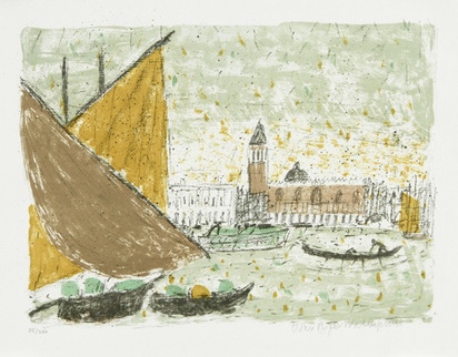 Venedig, Blick auf den Dogenpalast, 1957