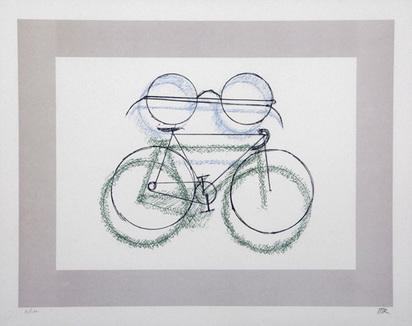 Bicicletta con occhiali, 1975