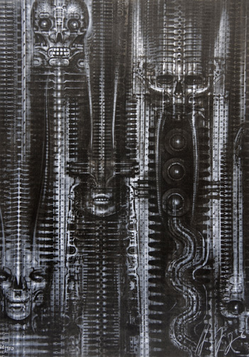 HR Giger, 4 sheets: Chelsea beasts; Exotic; Science fiction; Cross opposite, from "N.Y. City", 1982