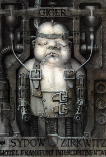 HR Giger, 5 posters: Sydow; Cat; Untitled (3)