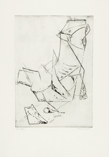 Marino Marini, Idea del Miracolo (Marino Marini Opera Grafica, Plate XVI), 1970