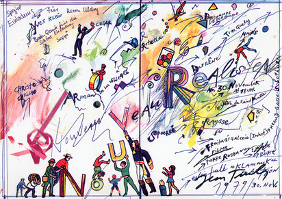 2 sheets: Invitation card, 1979; Grand va et vient