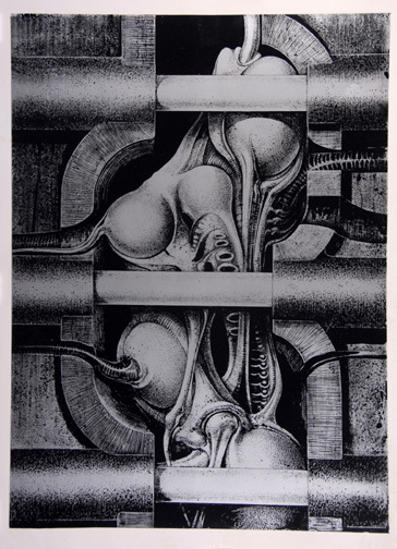 HR Giger, Sheet from "Biomechanoiden", 1969