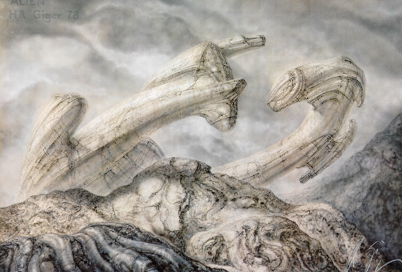 HR Giger, 2 sheets from "Alien", 1978